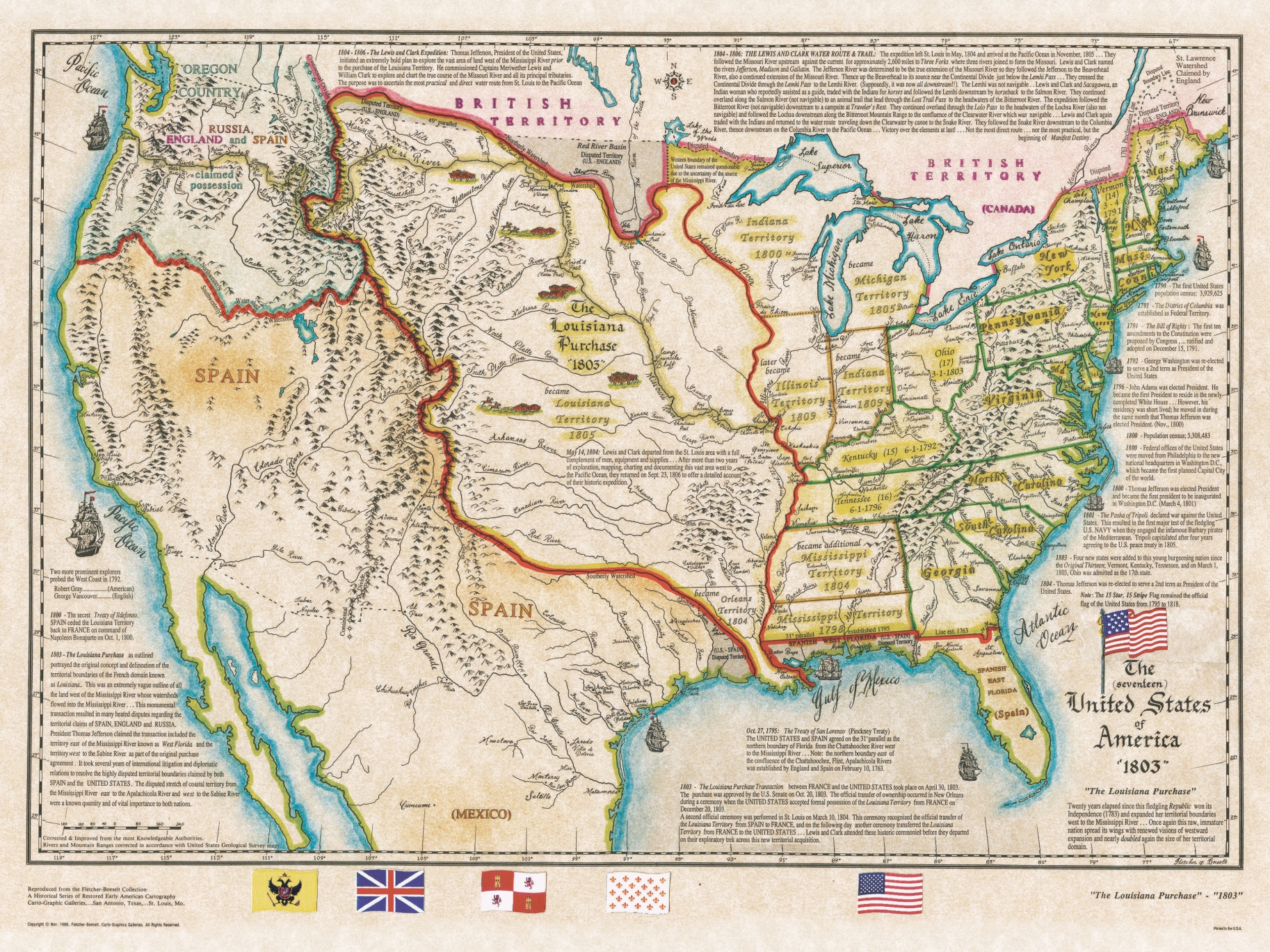 Louisiana Purchase Map With Rivers