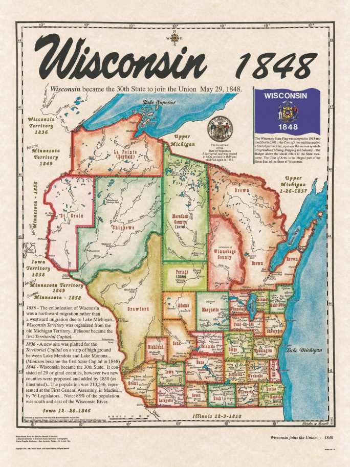 Wisconsin Statehood 1848 small