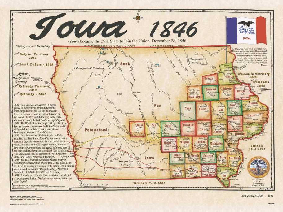 Iowa Statehood 1846 small