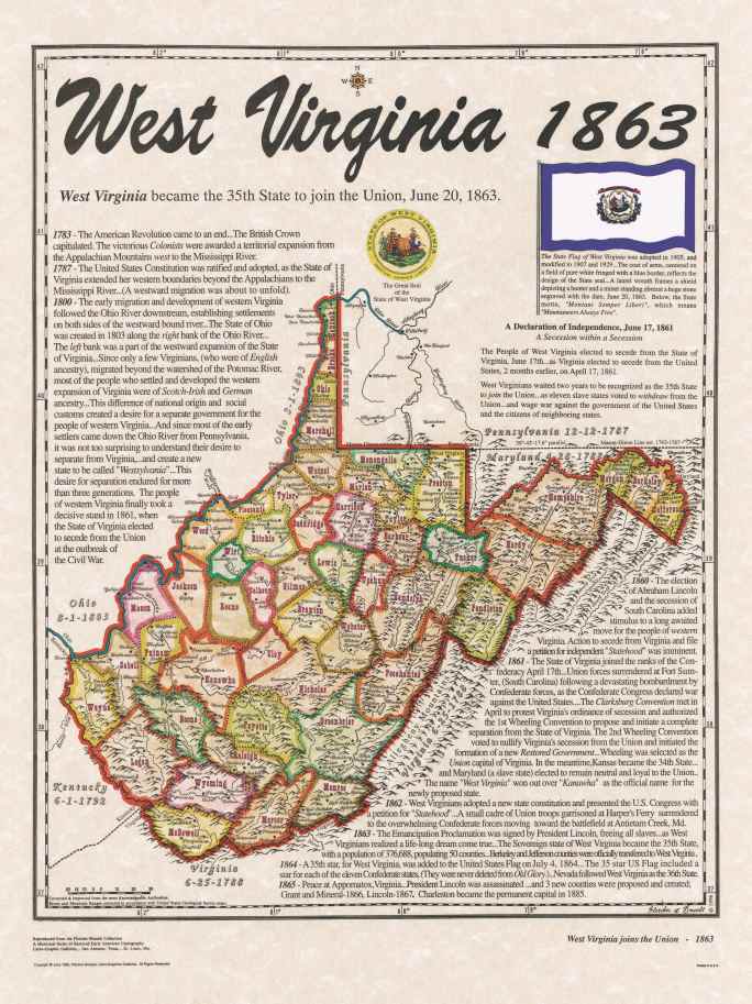 West Virginia Statehood 1863 small