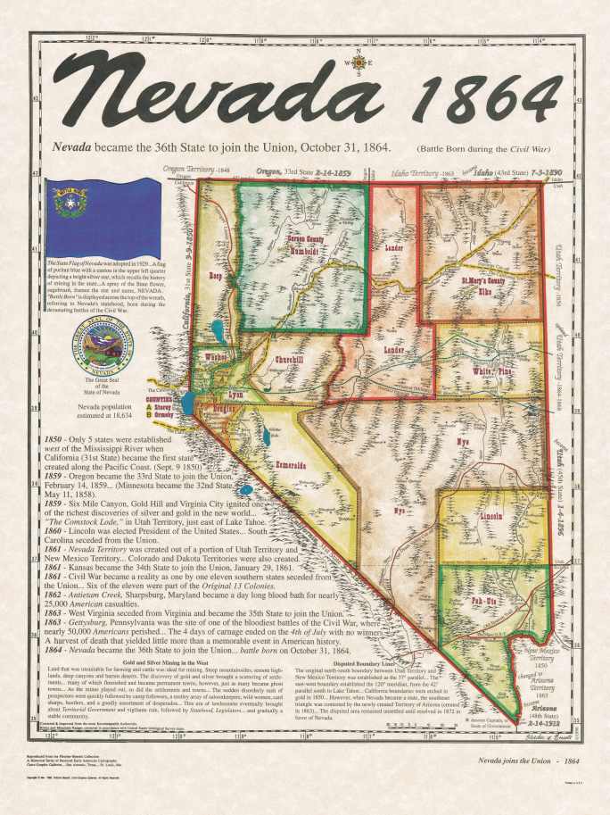 Nevada Statehood 1864 small